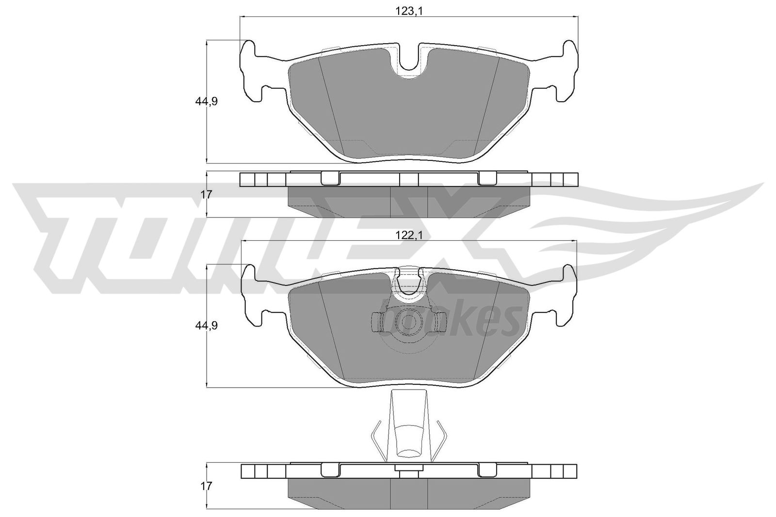 Sada brzdových platničiek kotúčovej brzdy TOMEX Brakes